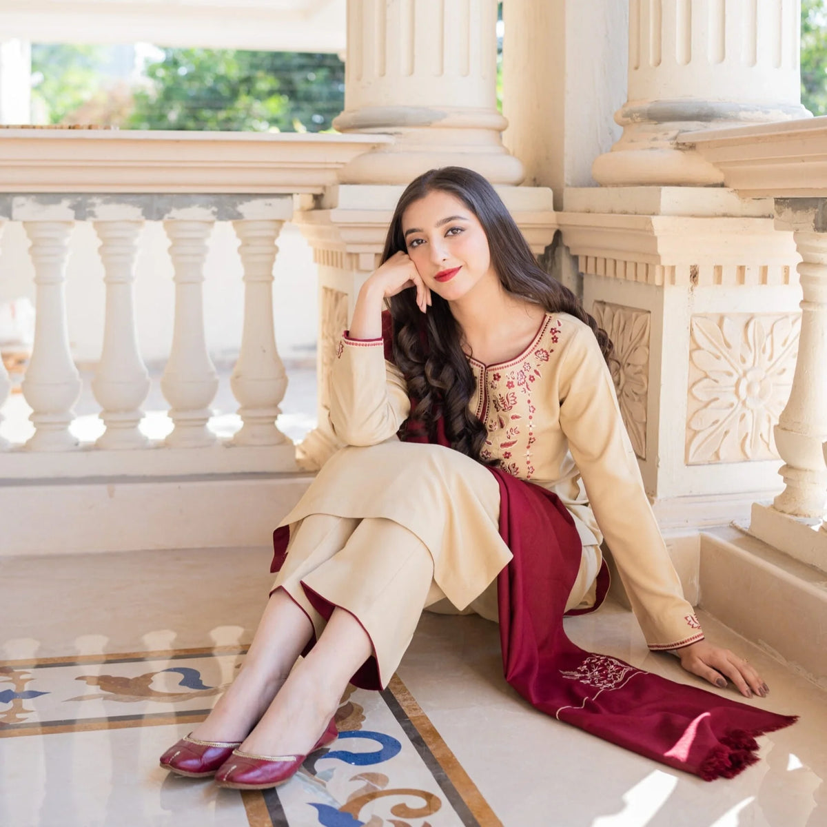 Luxury Dhanak Embroidered 3PC