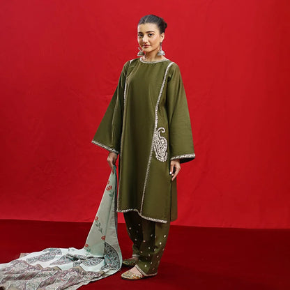 Luxury Dhanak Embroidered 3PC