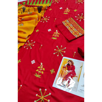Luxury Dhanak Embroidered 3PC