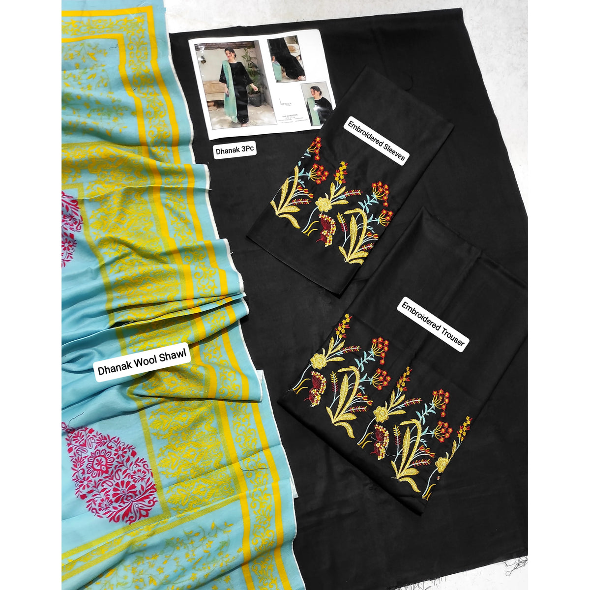 Luxury Dhanak Embroidered 3PC