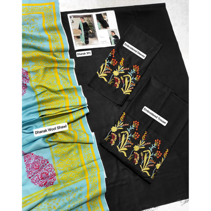 Luxury Dhanak Embroidered 3PC