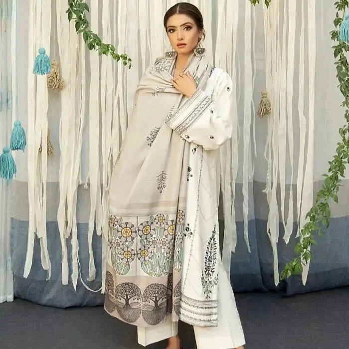 Luxury Dhanak Embroidered 3PC