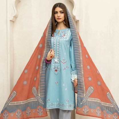 Luxury Dhanak Embroidered 3PC