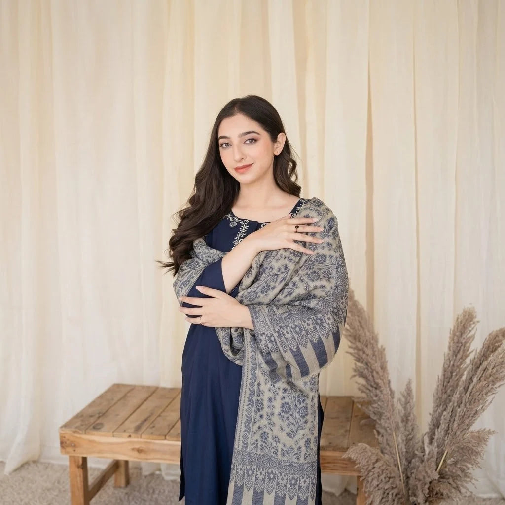 Luxury Dhanak Embroidered 3PC
