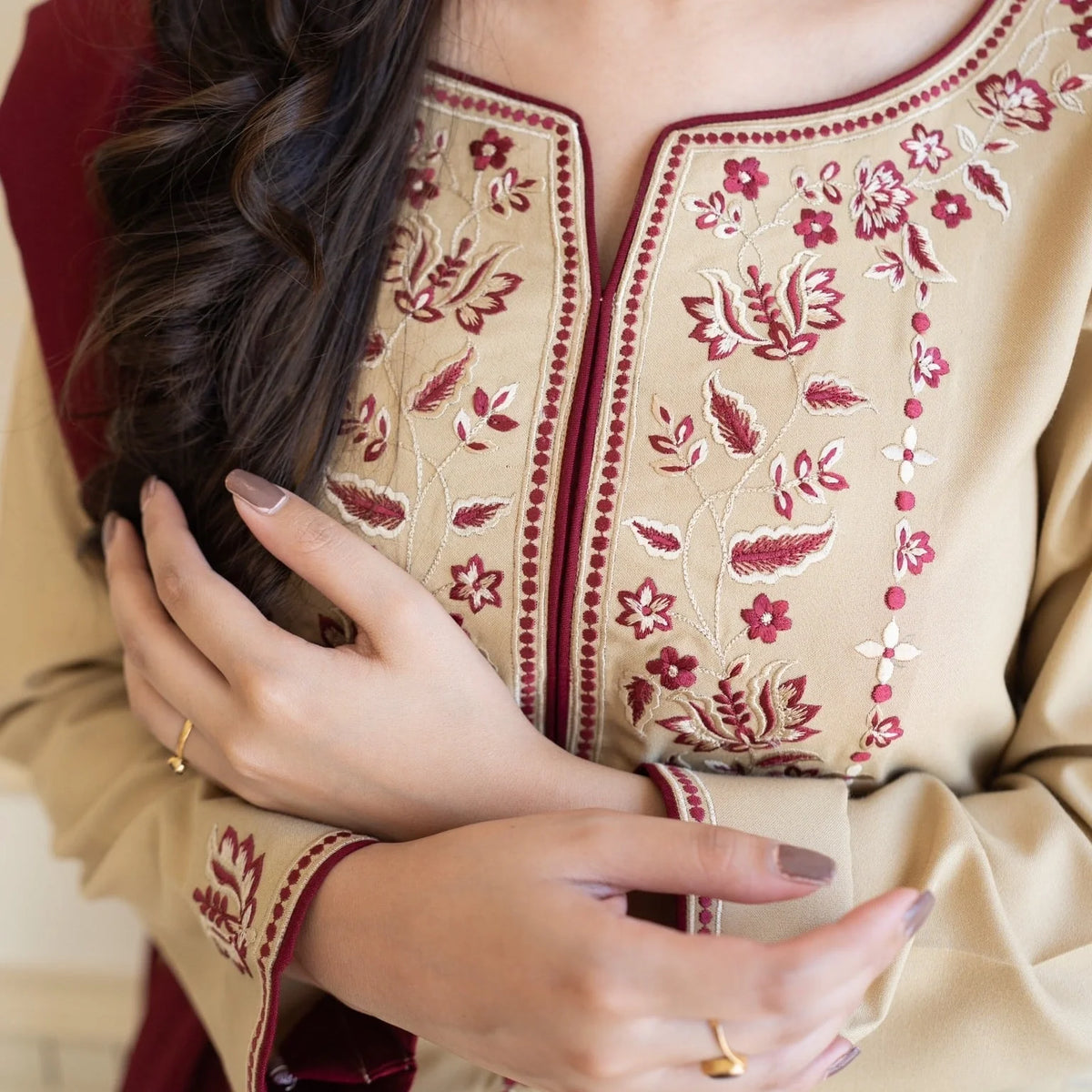 Luxury Dhanak Embroidered 3PC